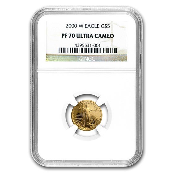 2000-W 1/10 oz Proof American Gold Eagle PF-70 NGC