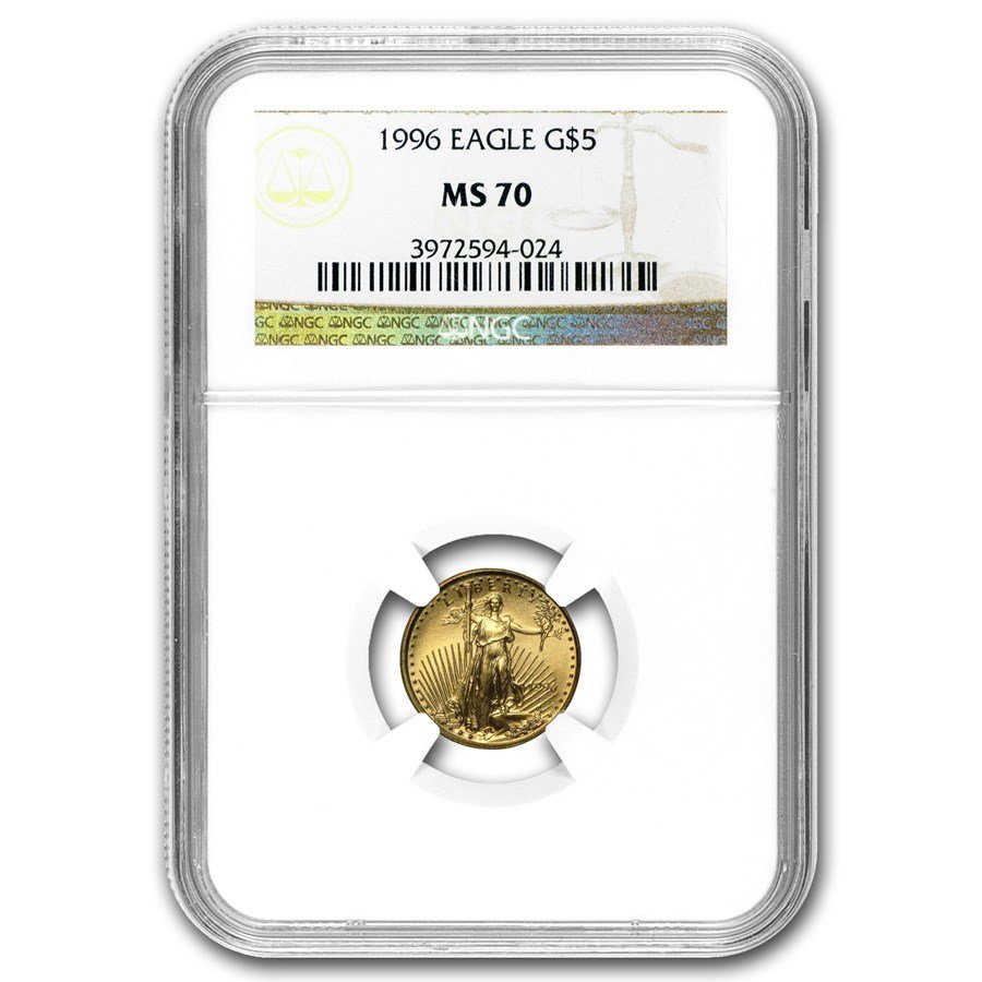 1996 1/10 oz American Gold Eagle MS-70 NGC