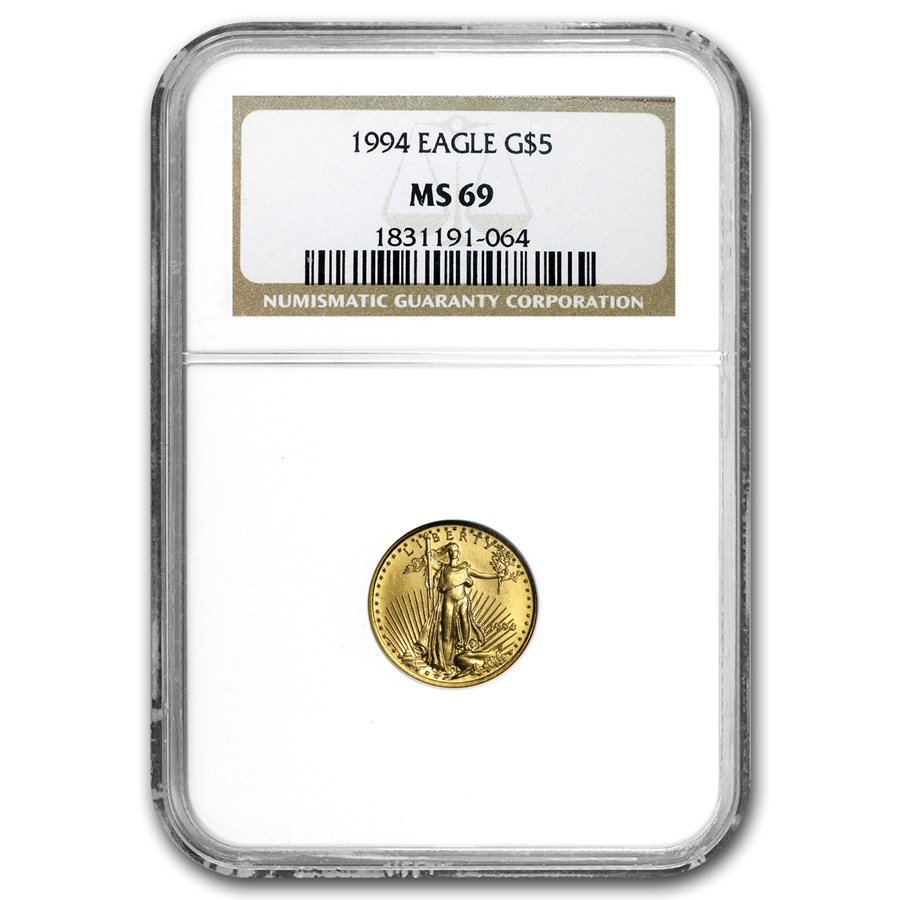 1994 1/10 oz American Gold Eagle MS-69 NGC