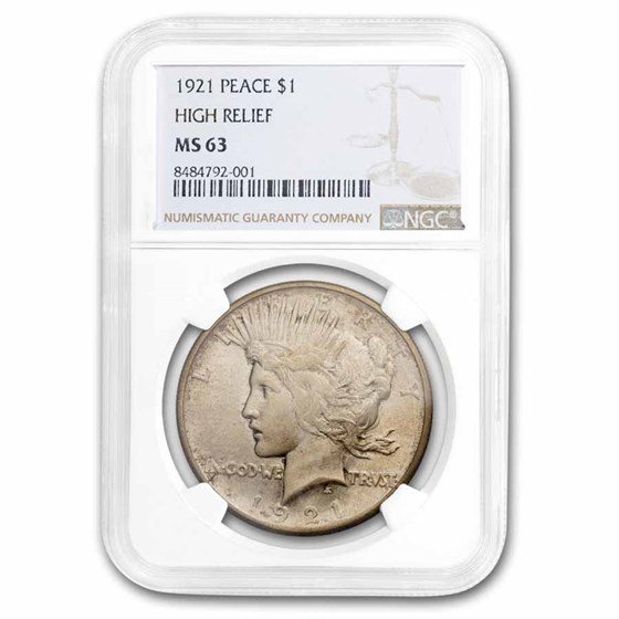 1921 Peace Dollar MS-63 NGC