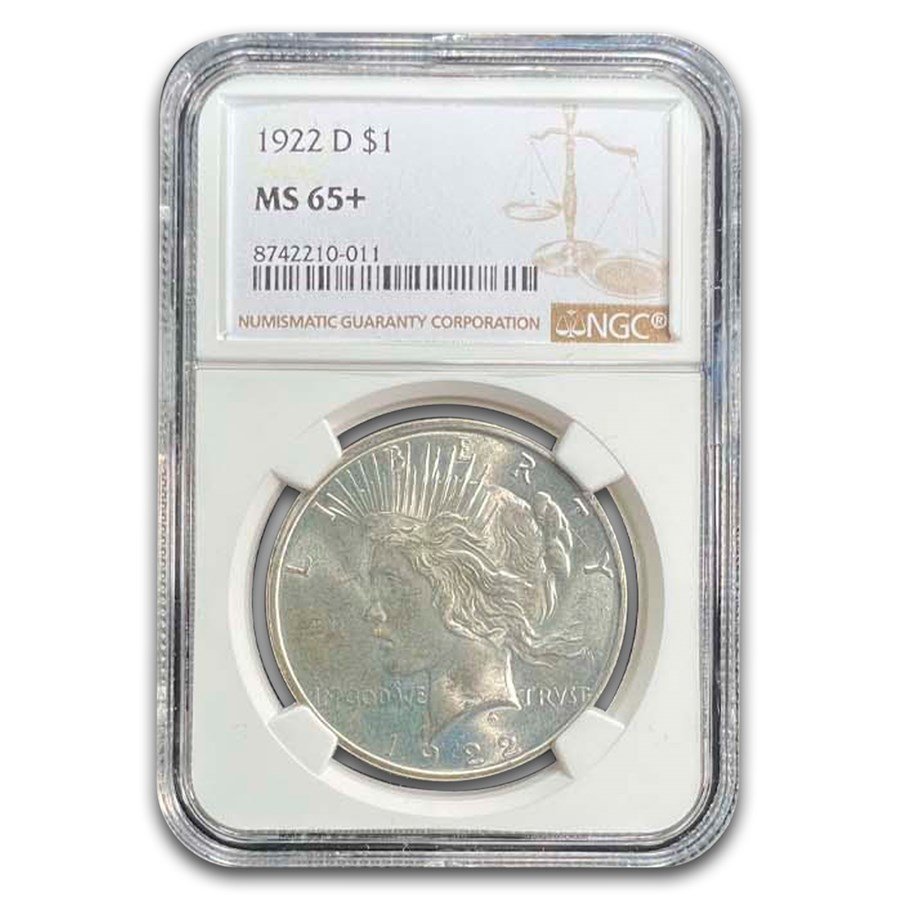 1922-D Peace Dollar MS-65+ NGC