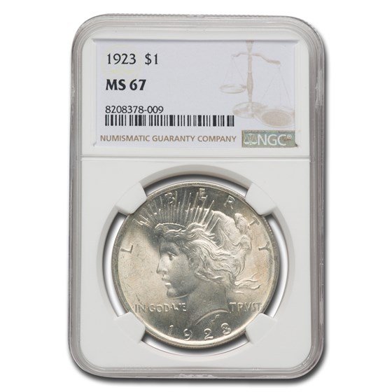 1923 Peace Dollar MS-67 NGC