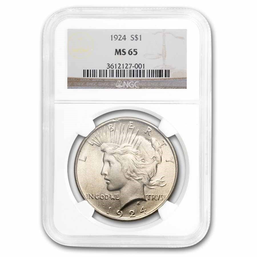 1924 Peace Dollar MS-65 NGC