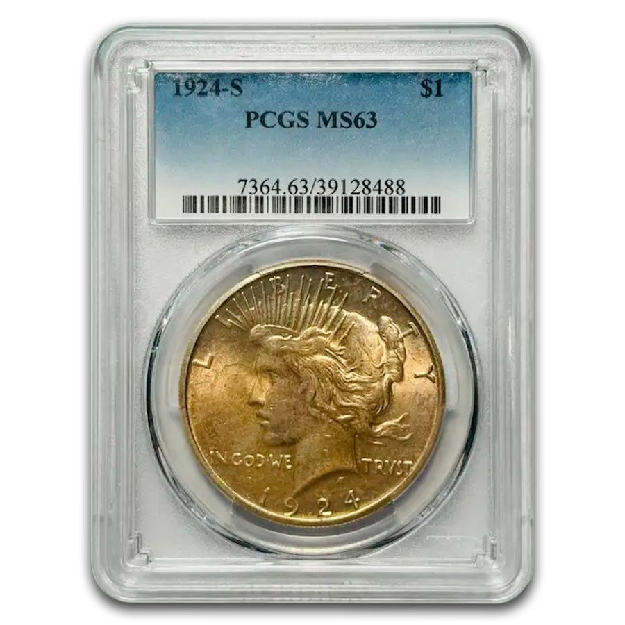 1924-S Peace Dollar MS-63 PCGS