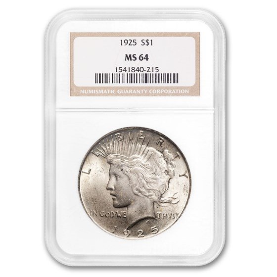 1925 Peace Dollar MS-64 NGC