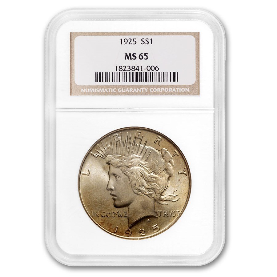 1925 Peace Dollar MS-65 NGC