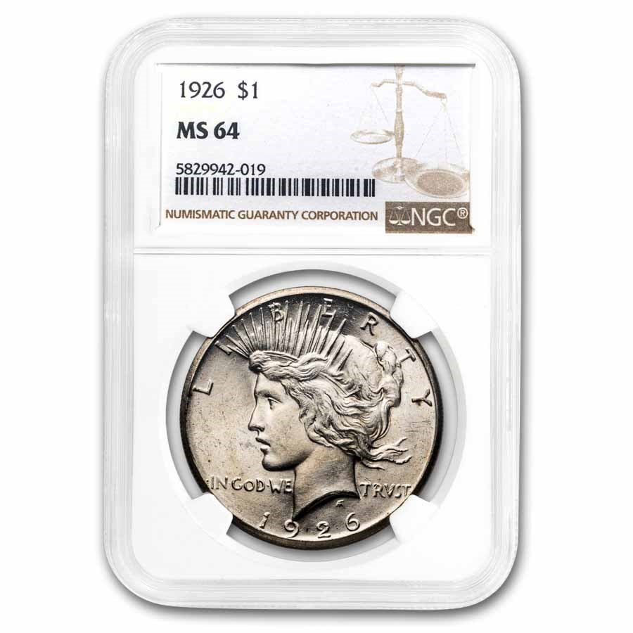 1926 Peace Dollar MS-64 NGC