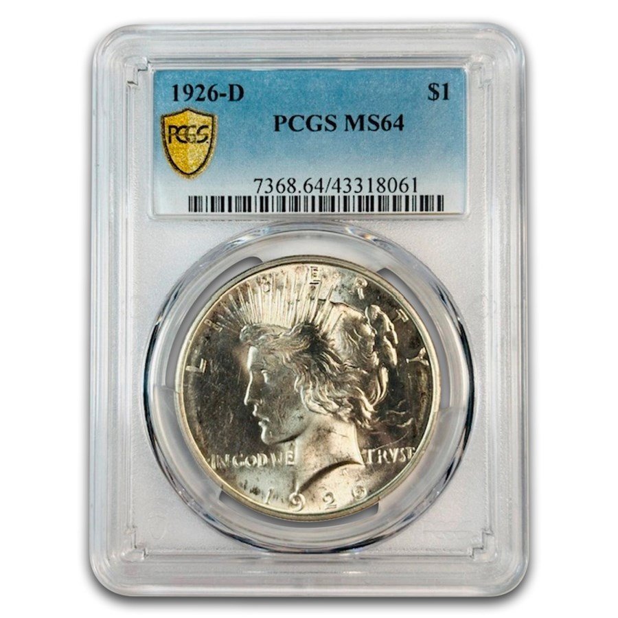 1926-D Peace Dollar MS-64 PCGS