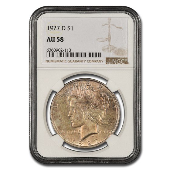 1927-D Peace Dollar AU-58 NGC