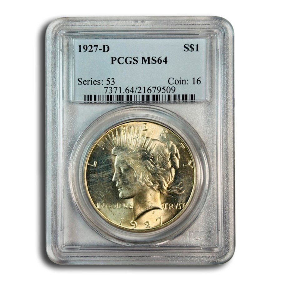 1927-D Peace Dollar MS-64 PCGS