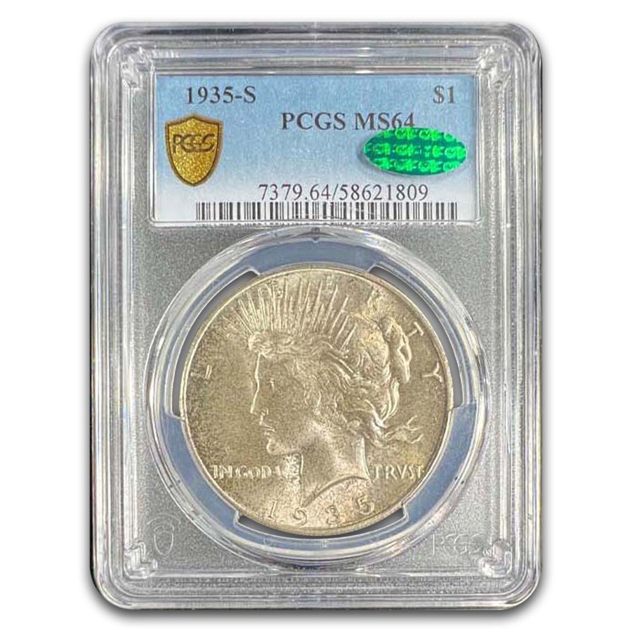 1935-S Peace Dollar MS-64 PCGS (CAC)