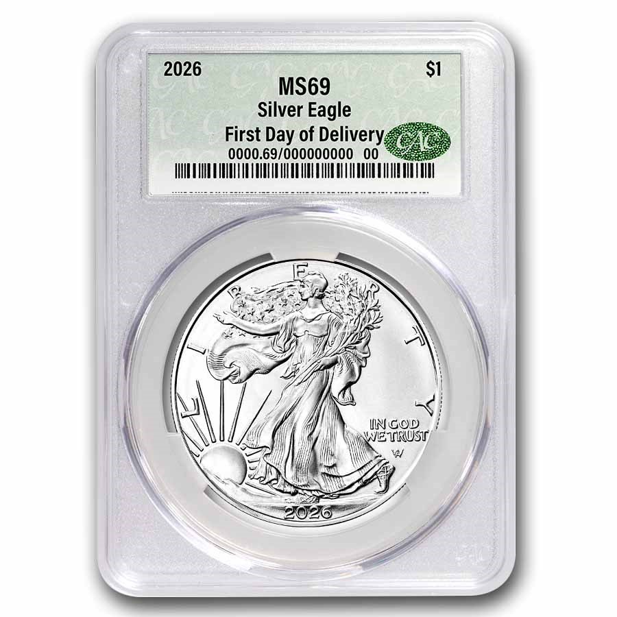 2026 American Silver Eagle MS-69 CAC (First Day of Delivery)