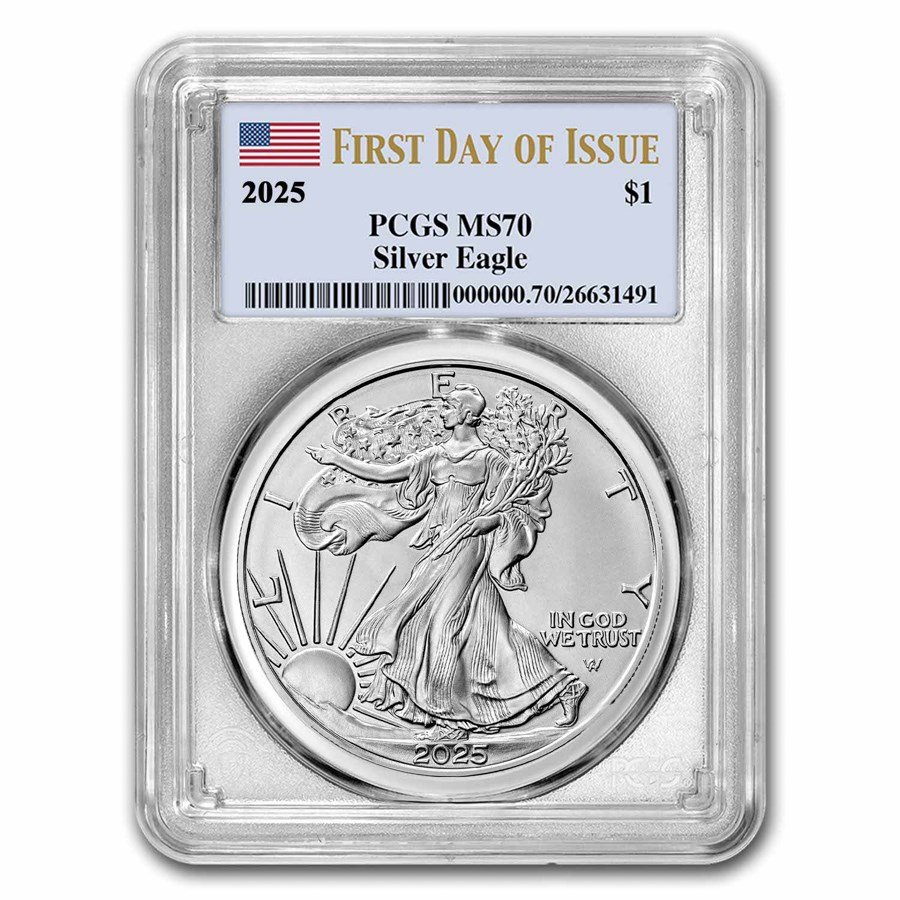 2025 American Silver Eagle MS-70 PCGS (First Day of Issue)
