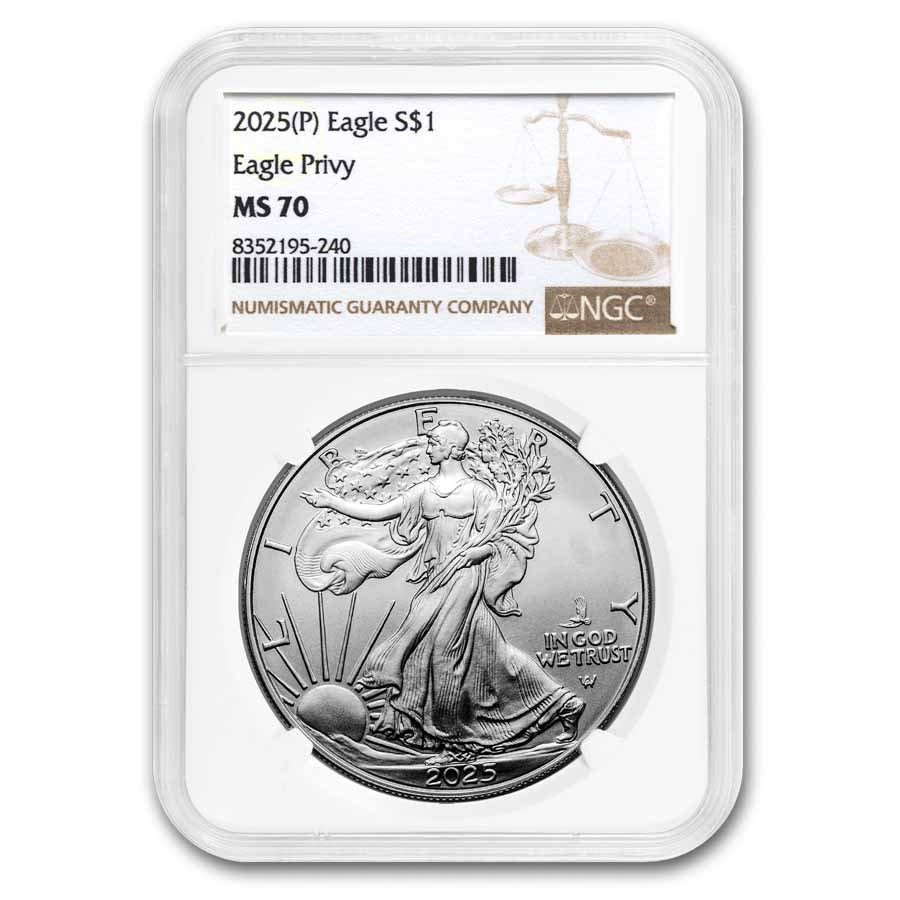2025-(P) American Silver Eagle (Eagle Privy) MS-70 NGC