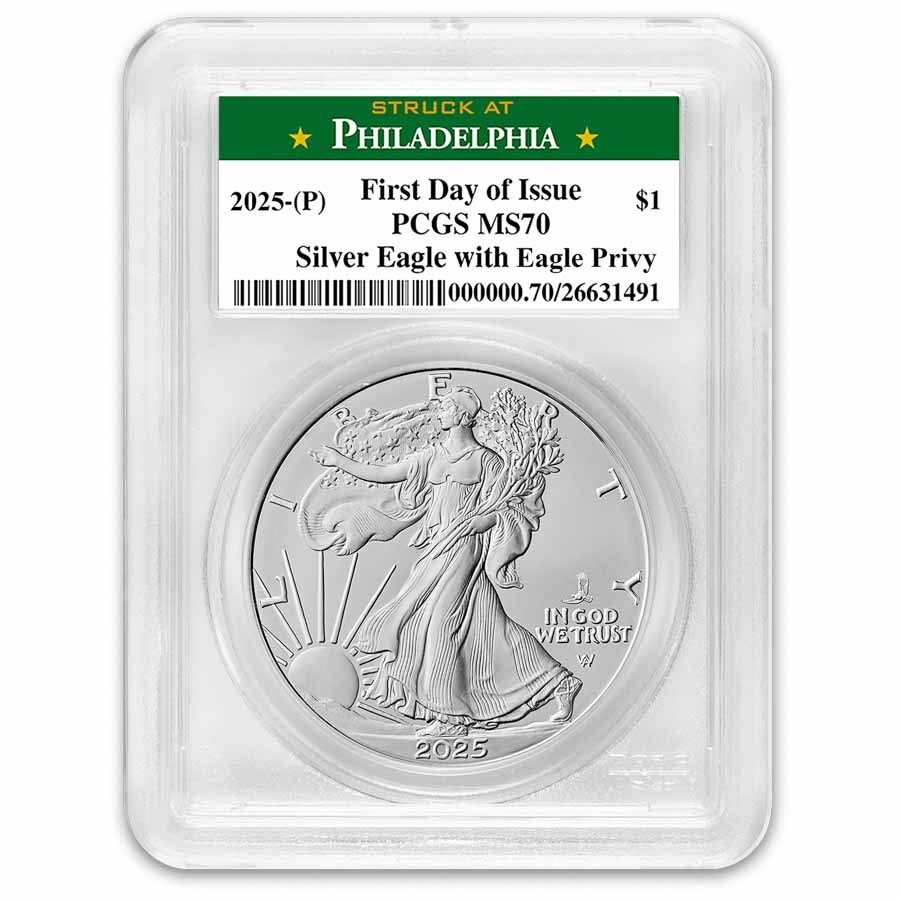 2025-(P) Silver Eagle, Eagle Privy MS-70 PCGS (FDI, Philadelphia)