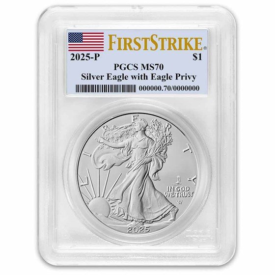 2025-(P) American Silver Eagle, Eagle Privy MS-70 PCGS (FS)