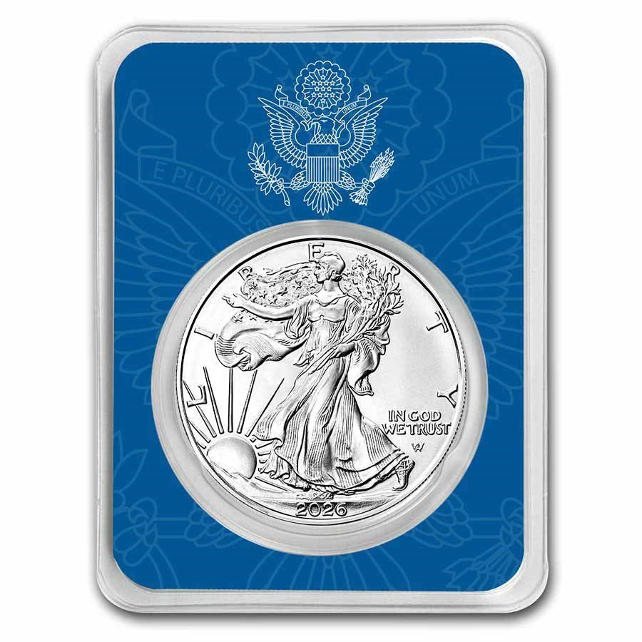 2025 1 oz Silver Eagle - w/United States Seal Card, In TEP
