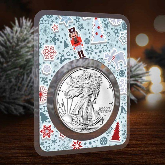 2025 1 oz American Silver Eagle - w/Nutcracker Collage Card