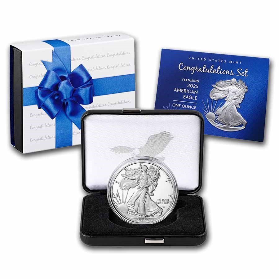 2025-W 1 oz Proof American Silver Eagle (Congratulations Set)