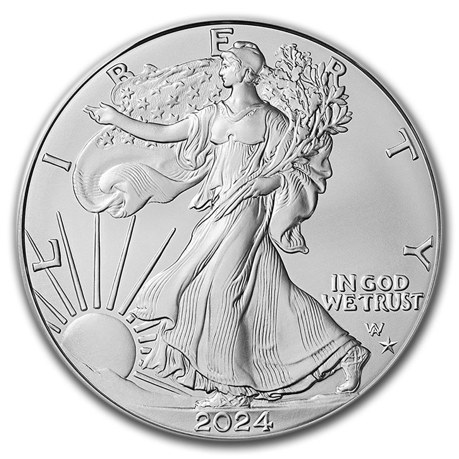 2024-(P) 1 oz American Silver Eagle Coin BU (Star Privy)
