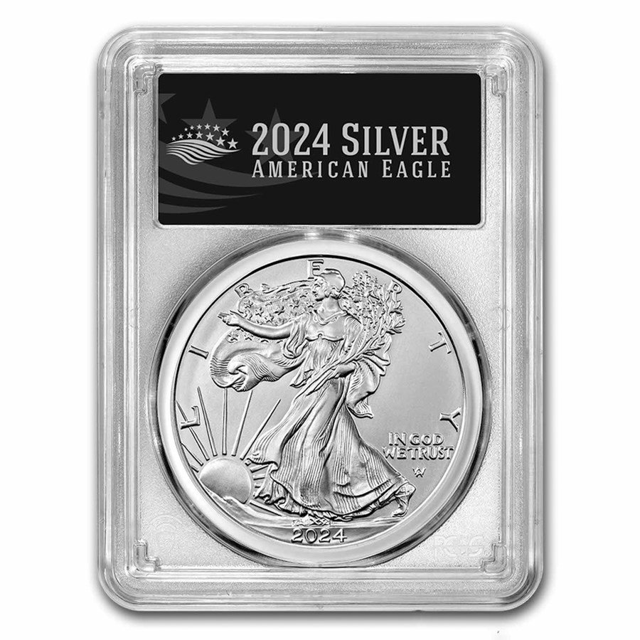 2024 American Silver Eagle MS-70 PCGS (FDI, Black Label)