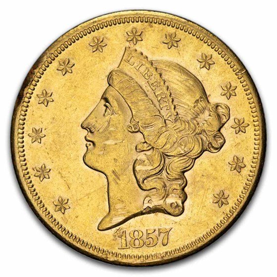 1850-1866 $20 Liberty Gold Double Eagle Type 1 (Damaged)