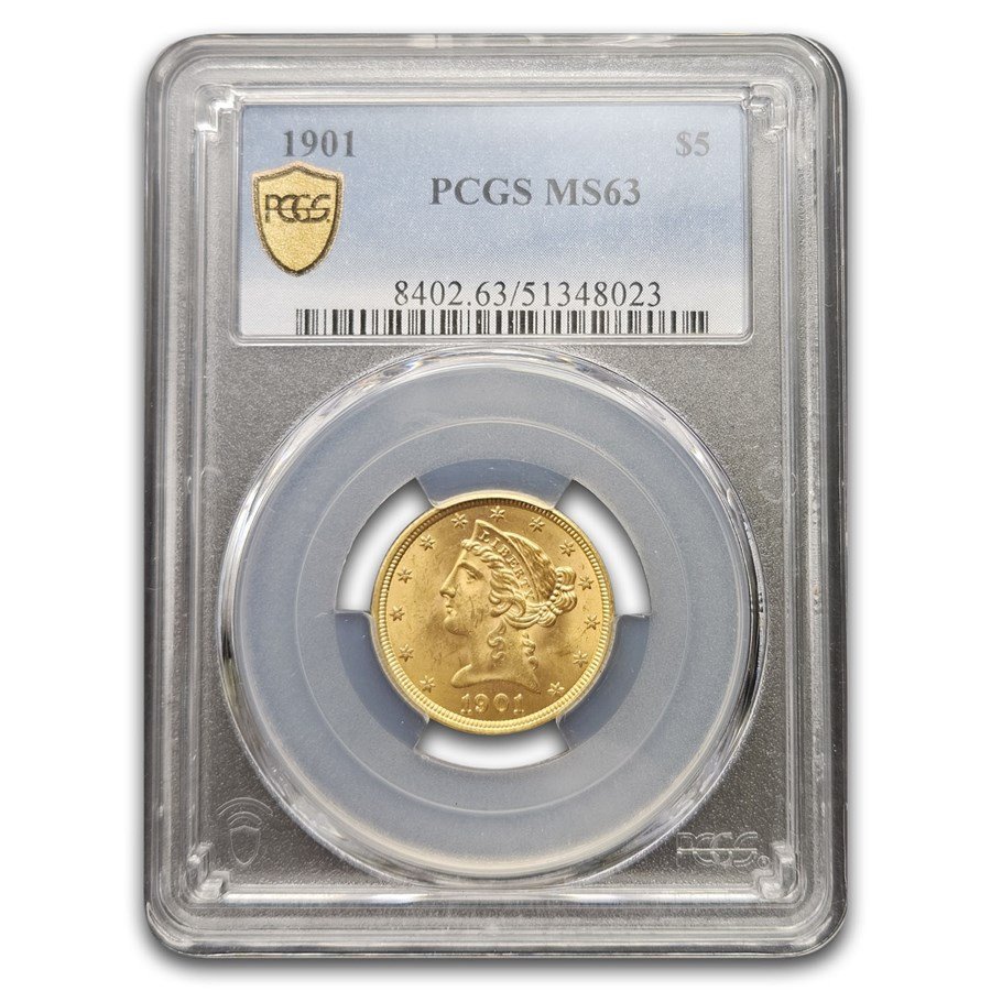 1901 $5.00 Liberty Gold Half Eagle