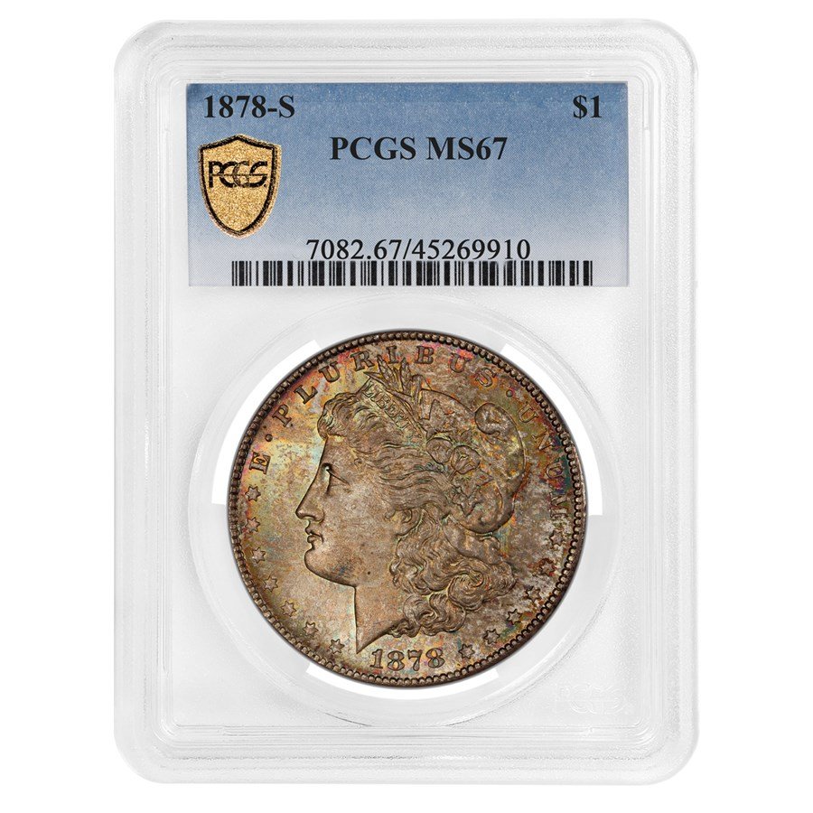 1878-S Morgan Dollar MS-67 PCGS (Toned)