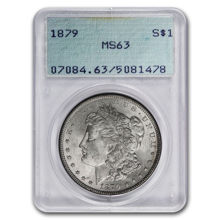 1879 Morgan Dollar MS-63 PCGS (Old Rattler Holder)