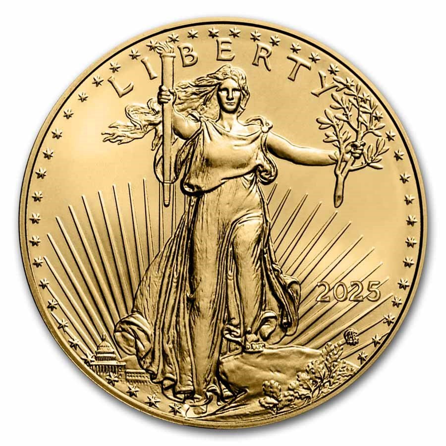 2025 1 oz American Gold Eagle - w/Red Ornaments
