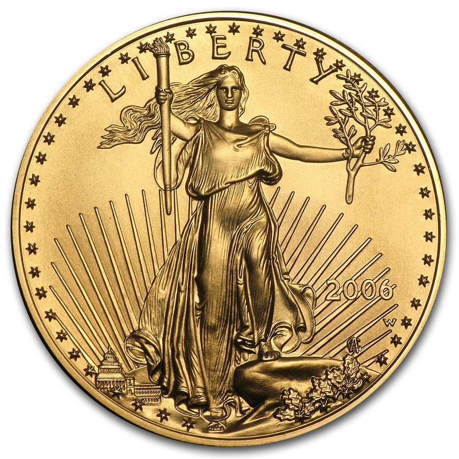 2006-W 1 oz Burnished Gold Eagle (w/Box & COA)