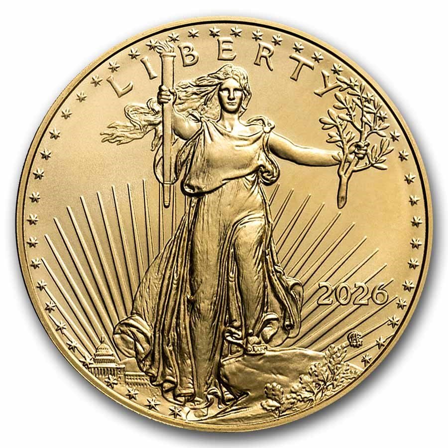 2026 1/2 oz Gold Eagle - w/Happy Birthday, Balloons Card, In TEP