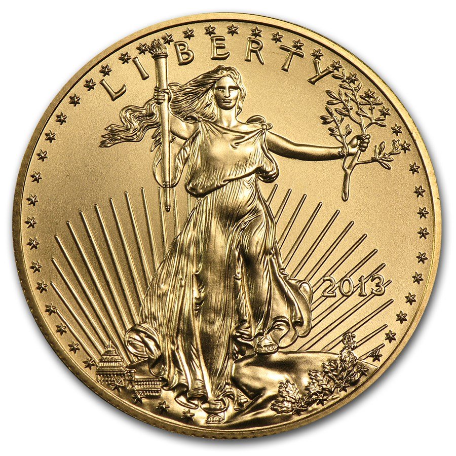 2013 1/2 oz American Gold Eagle BU
