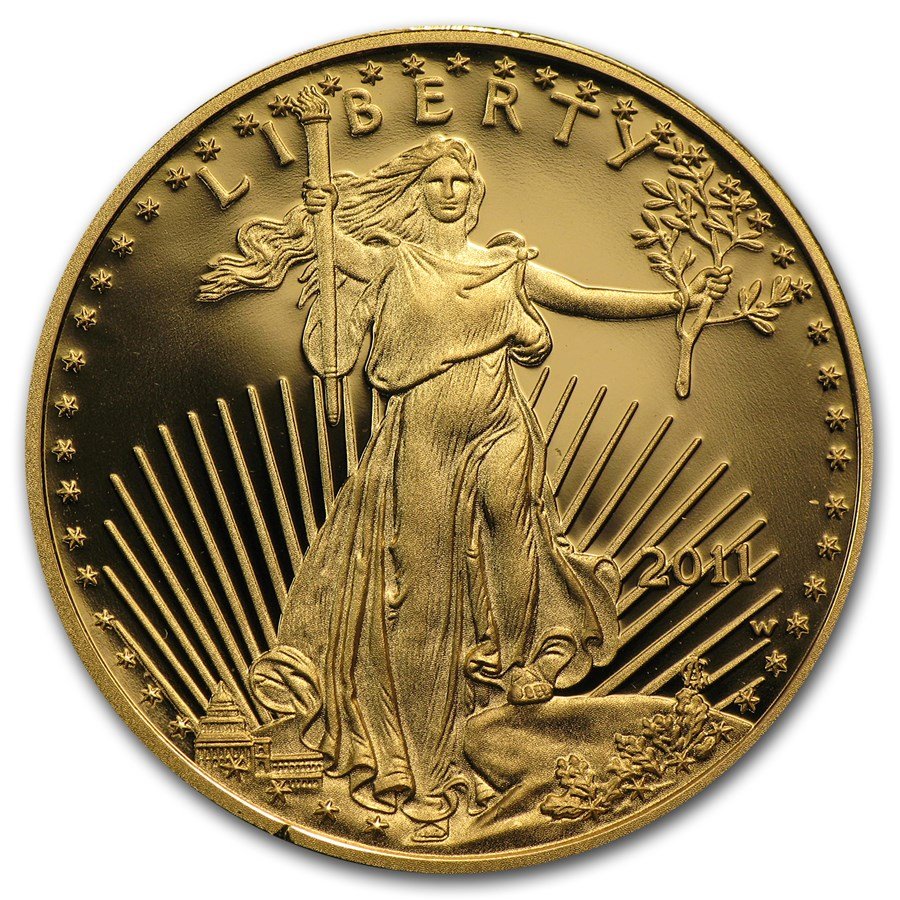 2011-W 1/2 oz Proof American Gold Eagle (w/Box & COA)
