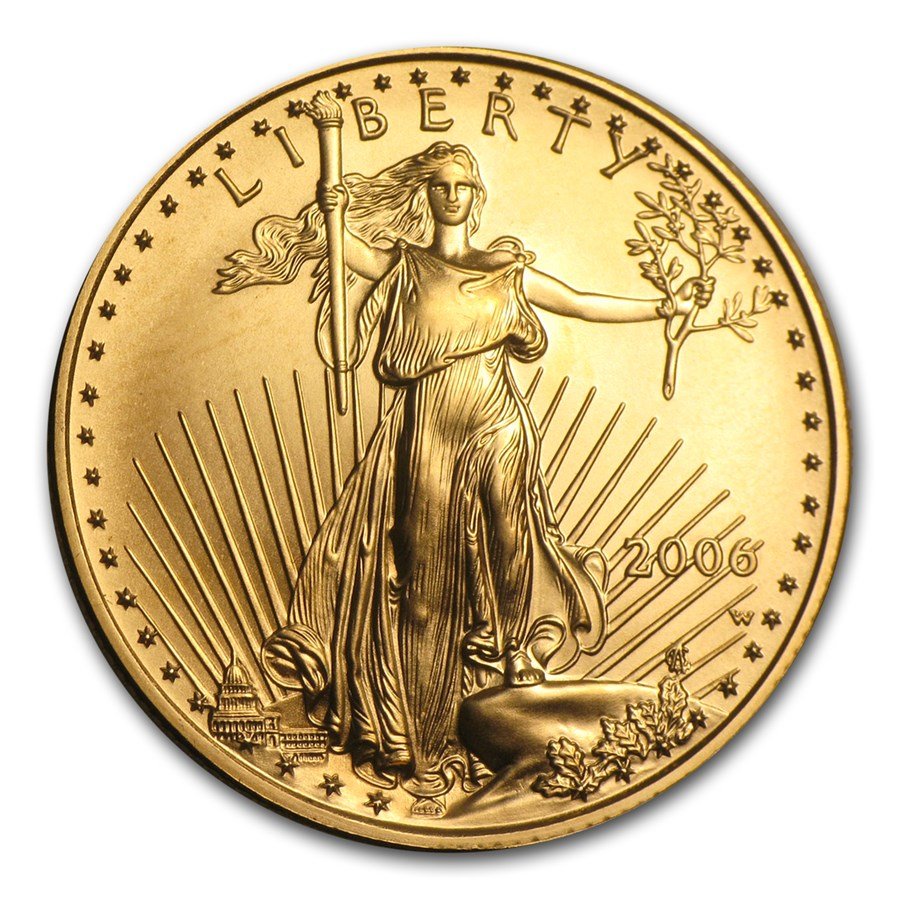 2006-W 1/2 oz Burnished American Gold Eagle