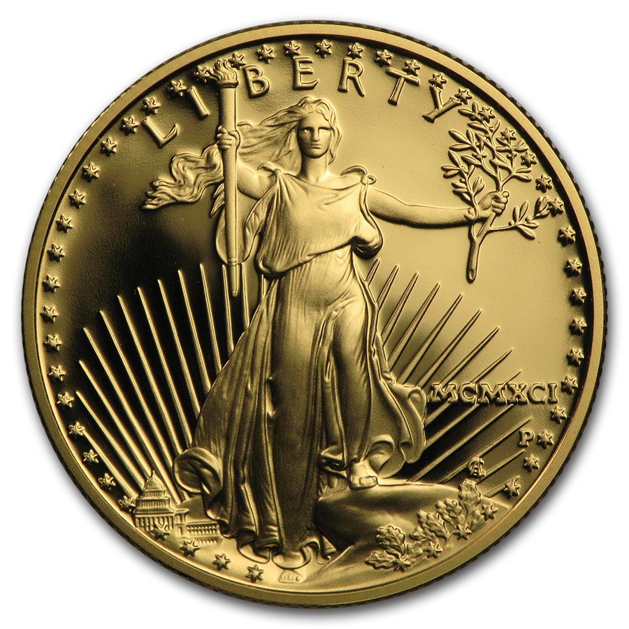 1991 1/2 oz American Gold Eagle BU (MCMXCI)