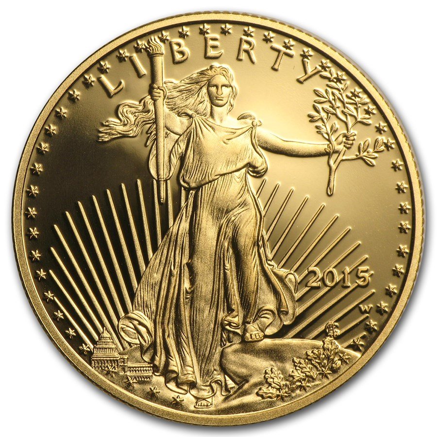 2015-W 1/2 oz Proof American Gold Eagle (w/Box & COA)
