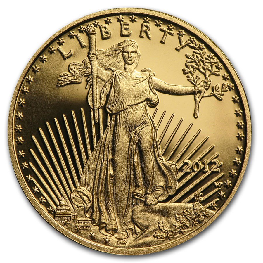 2012-W 1/2 oz Proof American Gold Eagle (w/Box & COA)