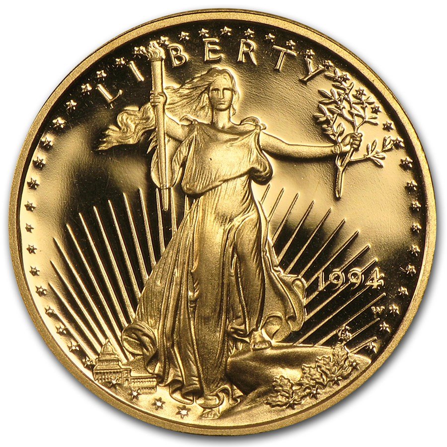1994-W 1/2 oz Proof American Gold Eagle (w/Box & COA)