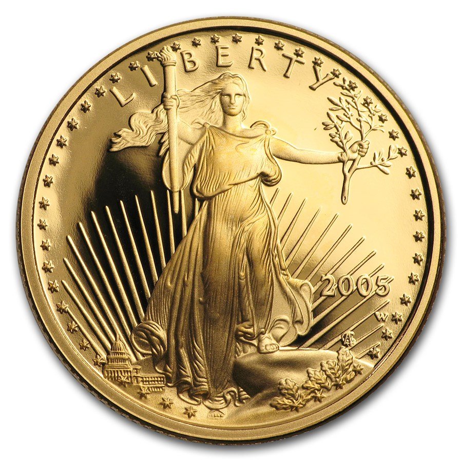 2005-W 1/4 oz Proof American Gold Eagle (w/Box & COA)