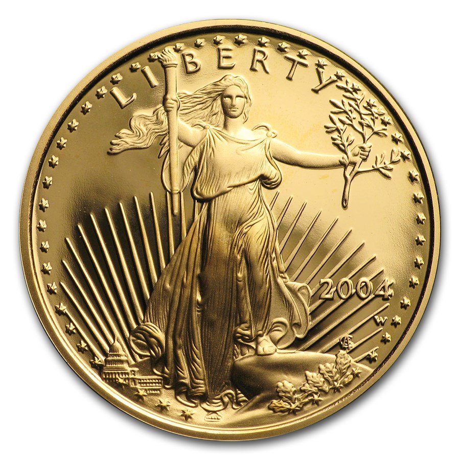 2004-W 1/4 oz Proof American Gold Eagle (w/Box & COA)