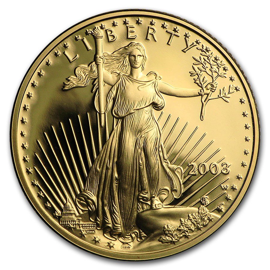 2003-W 1/4 oz Proof American Gold Eagle (w/Box & COA)
