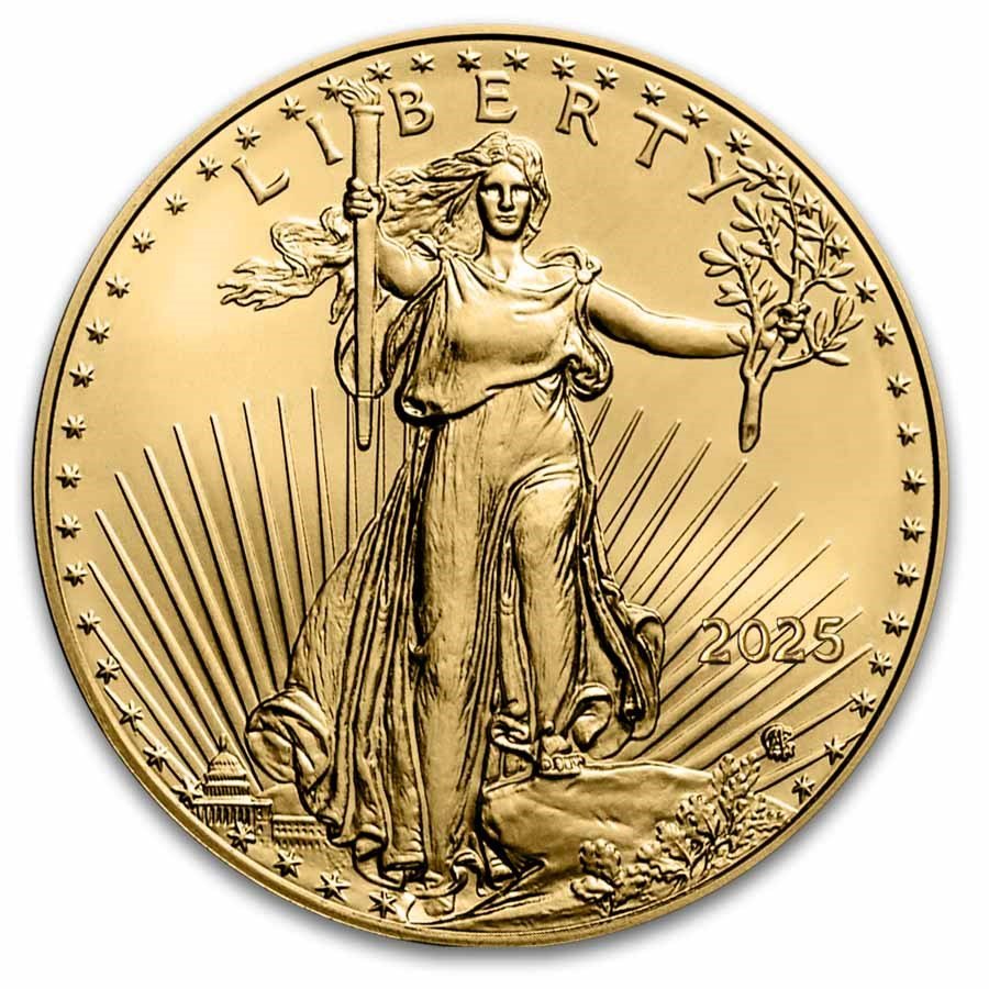 2025 1/4 oz American Gold Eagle - w/Starry Night Nativity Card