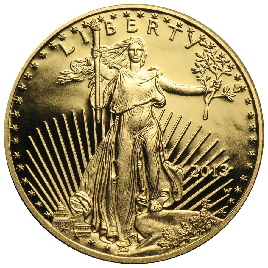 2013-W 1/10 oz Proof American Gold Eagle (w/Box & COA)