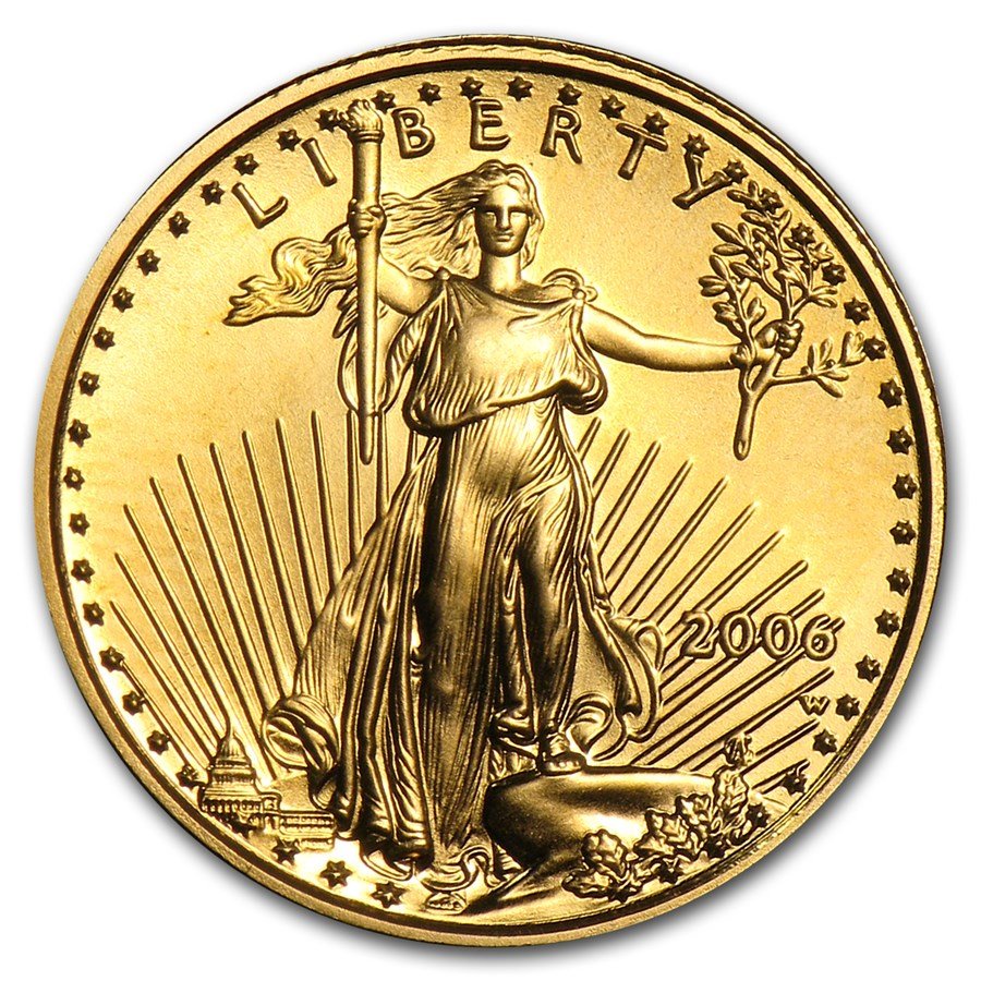 2006-W 1/10 oz Burnished American Gold Eagle