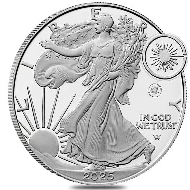 2025-W Laser Engraved Privy 1 oz Proof Silver American Eagle PCGS PF 69 FS