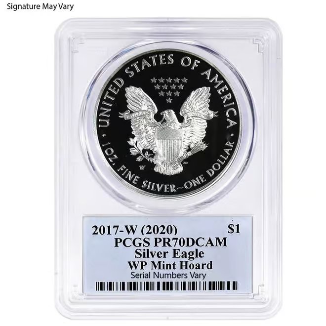 2017-W 1 oz Proof Silver American Eagle PCGS PF 70 DCAM (Jim Peed)