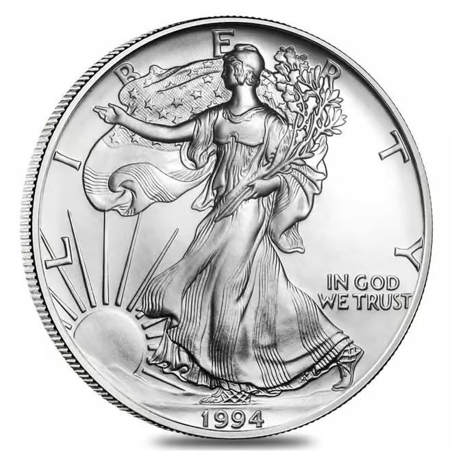 Roll of 20 - 1994 1 oz Silver American Eagle $1 Coin BU