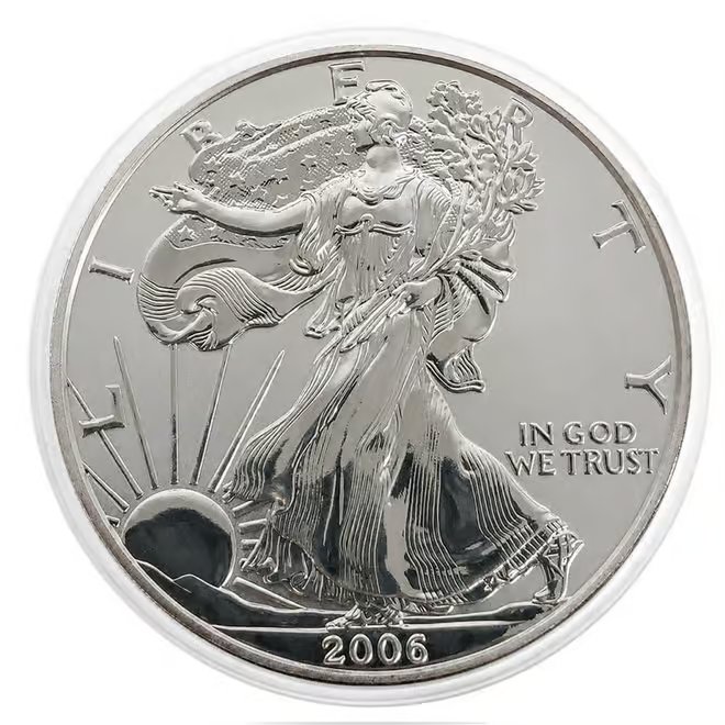 2006-P 1 oz Reverse Proof Silver American Eagle $1 Coin (in Cap)