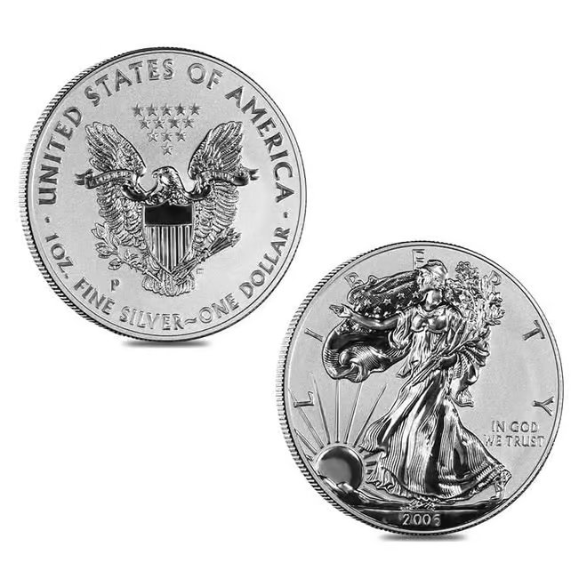2006 W/P 1 oz Silver American Eagle 3-Coin Set - 20th Anniversary (w/Box & COA)